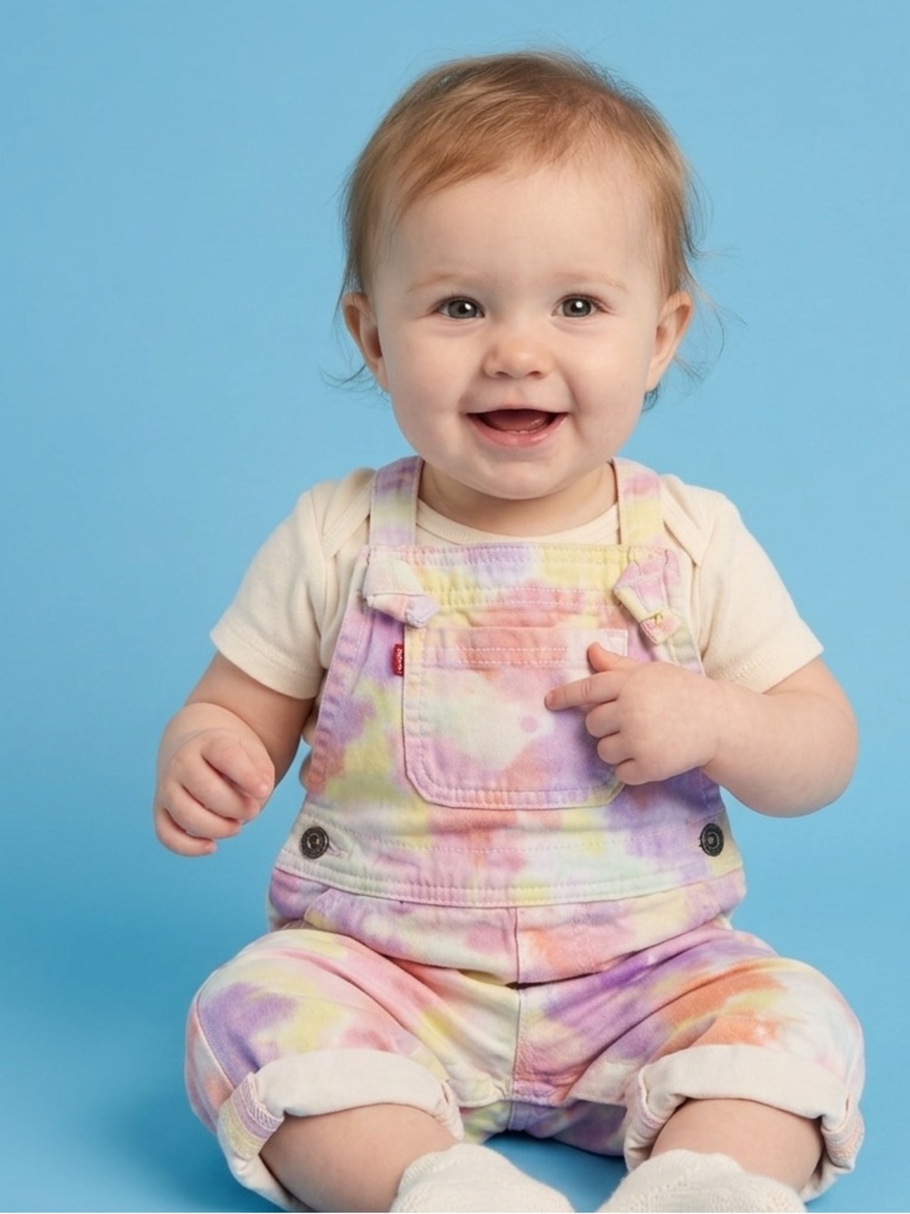 ☀️Levi's Pastel Tie-Dye Overalls - Pink, Purple, Yellow